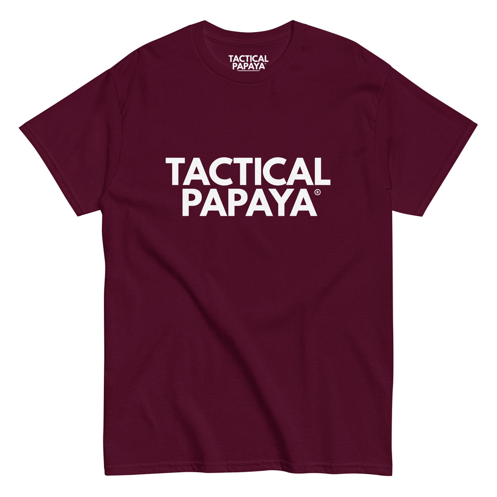 Tactical Papaya Official T-shirt — Maroon